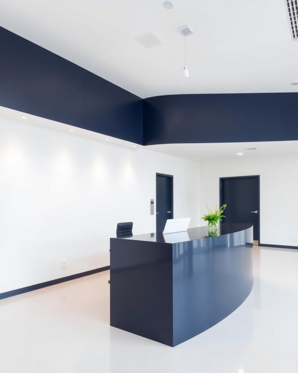 Commercial premises decorated in a clean neutral scheme by Fresh Finish Decor